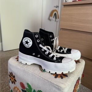 Converse black lug boot